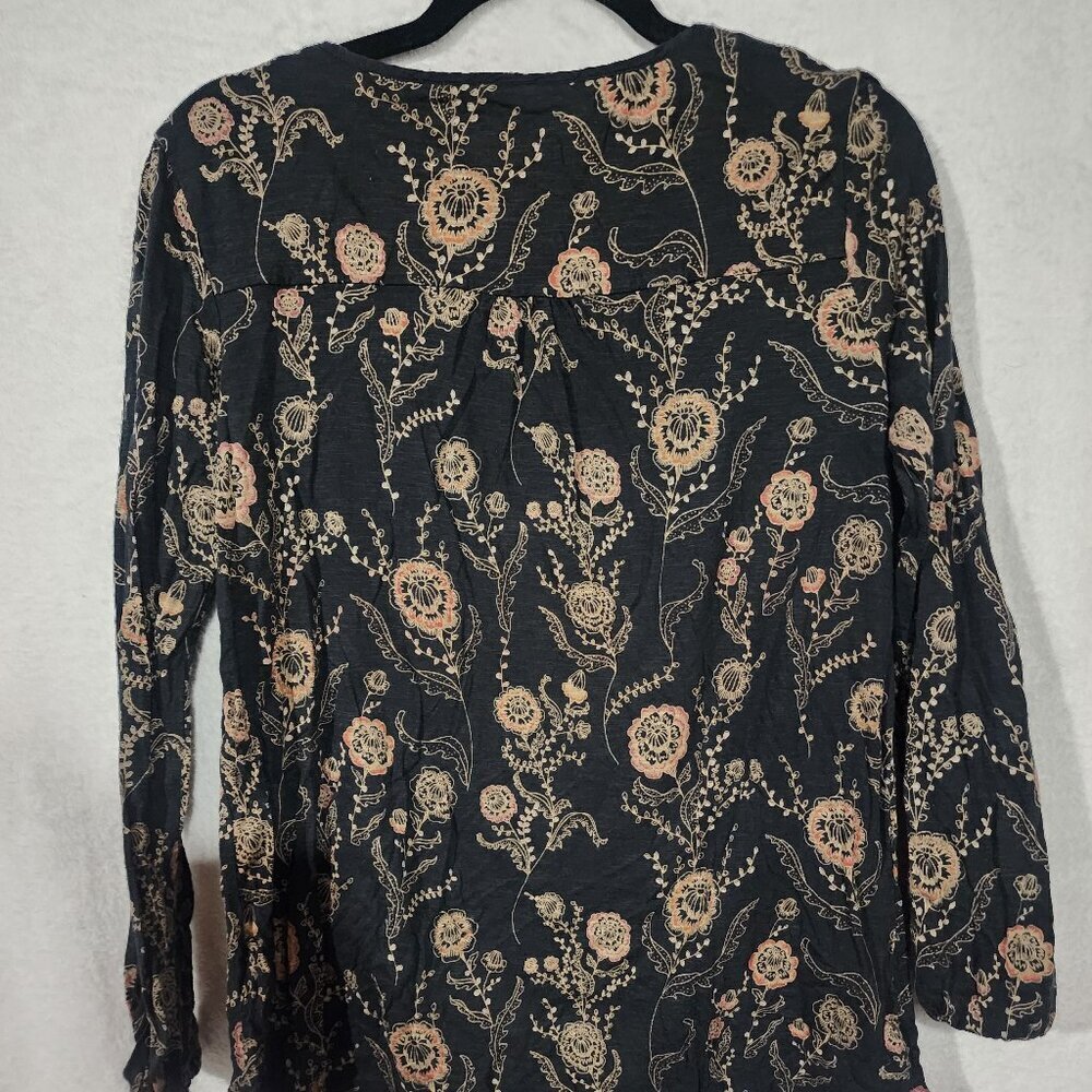 Women's Peasant Boho Fairycore US8 UK12* Cotton Fat Face Paisley Long Sleeve Tie - Picture 3 of 8
